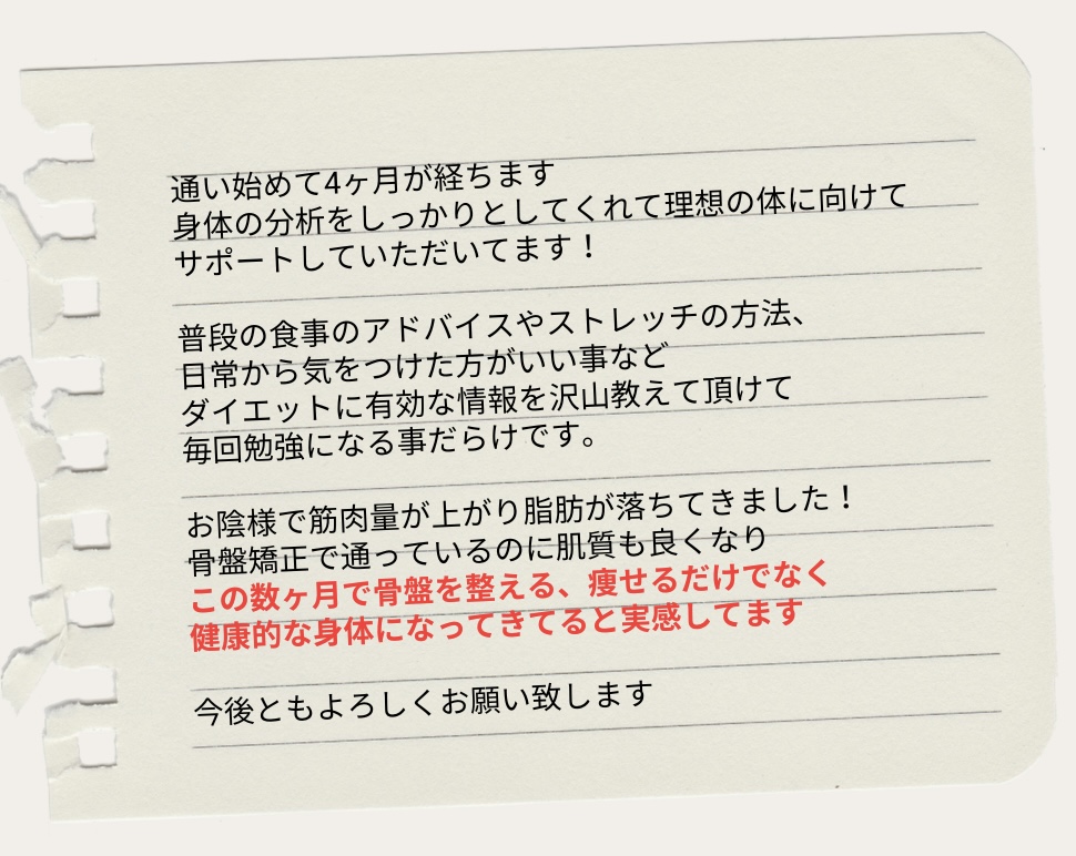 患者様の声３、30代、ダイエット、感想